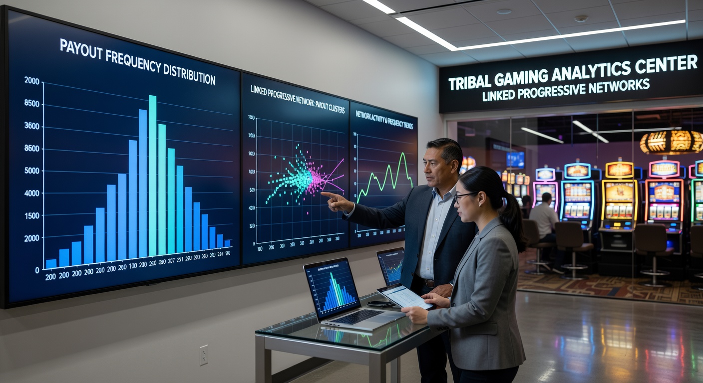 Chart displaying regional payout frequency comparisons in tribal progressive slot networks